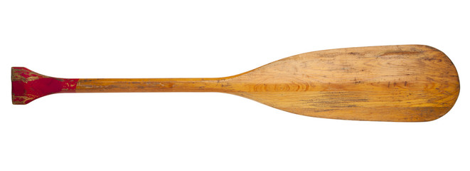 old canoe paddle