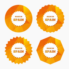 Made in Spain icon. Export production symbol.