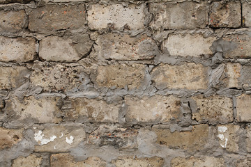 Wall made of concrete blocks. background