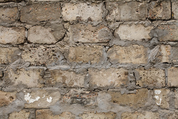 Wall made of concrete blocks. background
