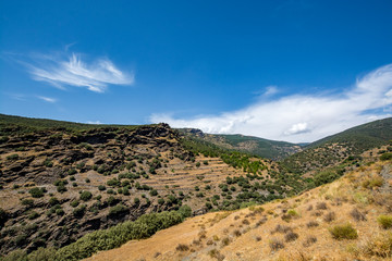 Amazing landscape of Sierra Nevada, Alpujarra/Almeria region, Spain