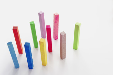  Group colorful chalk