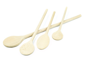 Group of wooden spoons