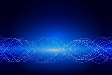 Abstract resonance wave background. Vector illustration.