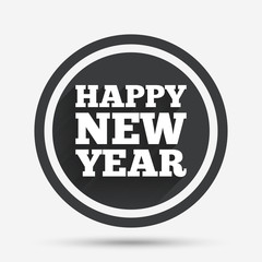 Happy new year sign icon. Christmas symbol.