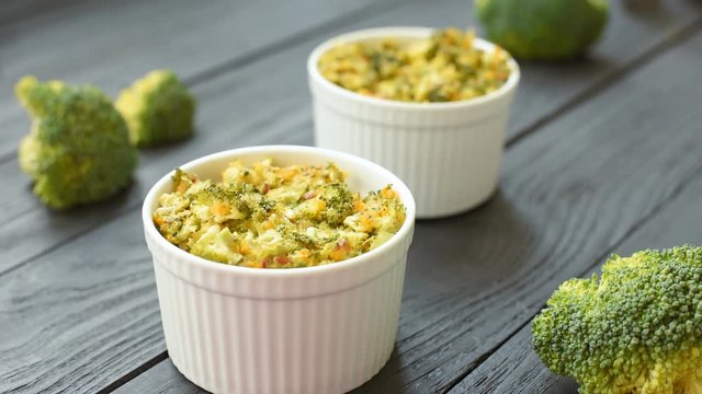 Dilicious dinner - baked broccoli and cheese
