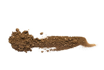 pile soil isolated on white background
