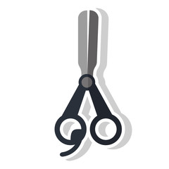 Scissor object icon. School supply tool instrument and education theme. Isolated design. Vector illustration