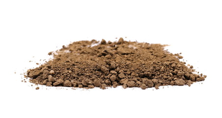 pile soil isolated on white background