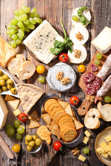 table with finger food,appetizer