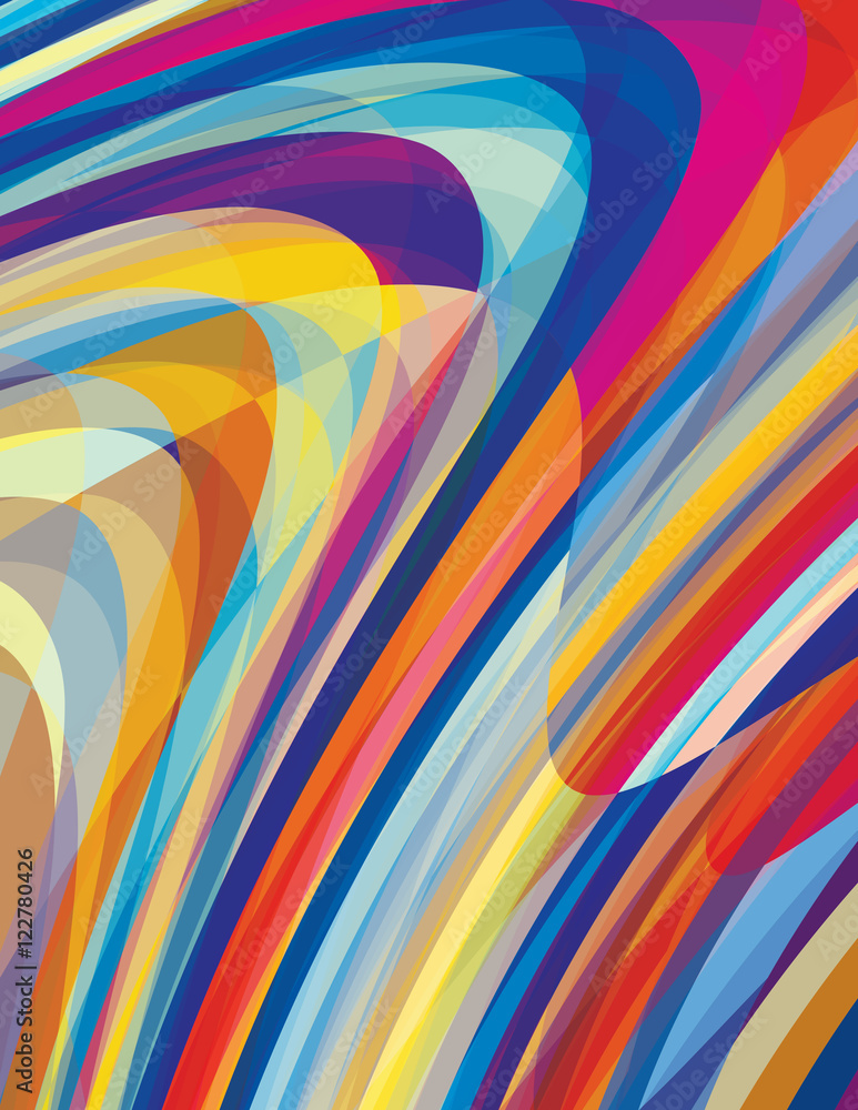 Fototapete artistic design background with twirl stripes. vector pattern. cmyk colors