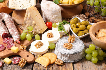 table with finger food,appetizer