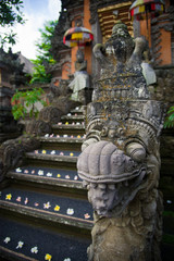 Detail of an entrance to hindu temple in Ubud, Bali
