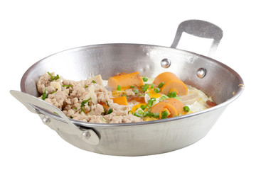 Egg frying pan isolated
