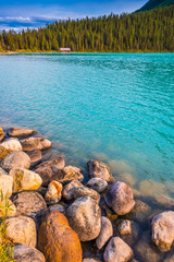 Sunset on Lake Louise, Banff National Park, Alberta, Canada