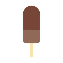 Flat icon chocolate ice cream. Vector illustration.