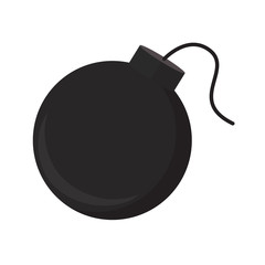 Flat icon bomb. Vector illustration.
