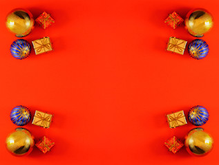 Christmas Frame Background in flat lay