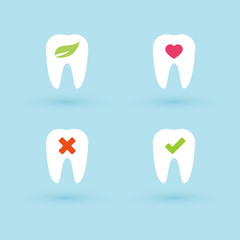 Set: flat dental icons