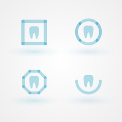 Set: flat dental logos