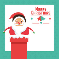 Santa cartoon icon. Merry Christmas season celebration and decoration theme. Colorful design. Vector illustration