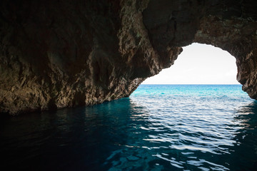 Blue caves of Greek island Zakynthos