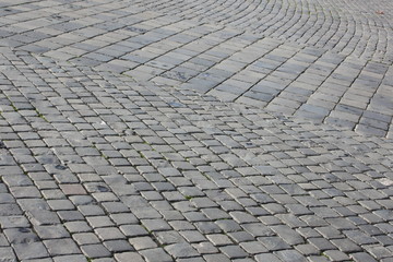 Abstract background of cobblestone road
