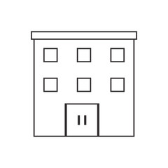 Building with windows icon. Architecture city and urban theme. Isolated and silhouette design. Vector illustration