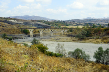 Fototapeta na wymiar Bulgaria, Railway bridge