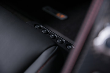 Electric seat buttons in supercar