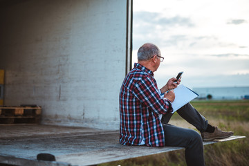 Working on the phone