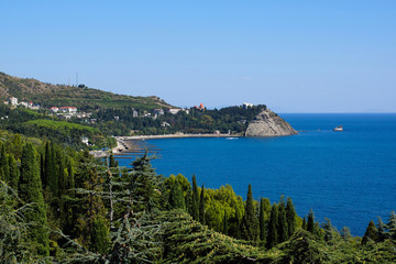 Fototapeta premium View of the cape Plaka. Partenit, Crimea