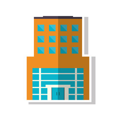 Building with windows icon. Architecture city and urban theme. Isolated design. Vector illustration