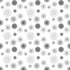 Seamless Pattern. Abstract Psychedelic Art Background. Vector Il