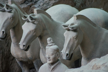 Fototapeta na wymiar Terracotta warriors, Xi an, China