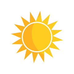 Flat design simple sun icon