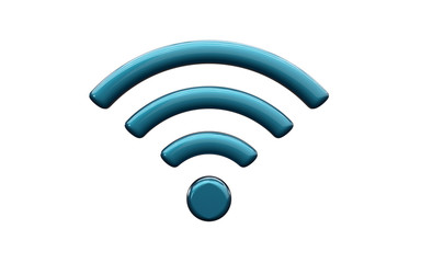 Wi Fi Wireless Network Symbol. 3d illustration