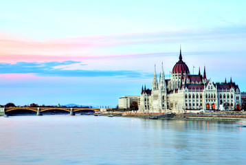 Fototapeta na wymiar Budapest Parliament at Sunset, Hungary