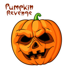 Halloween scary pumpkin vector illustration