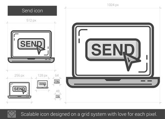 Send line icon.