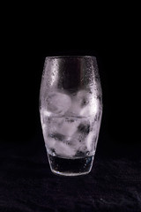 Glass with water and ice