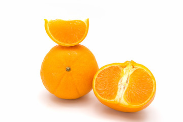 Orange fruit isolated on white background