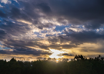 Carrboro North Carolina Rural Sunset