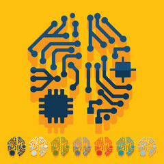 Flat design: artificial intelligence
