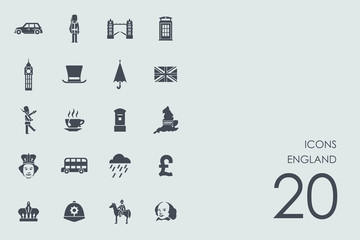 Set of England icons