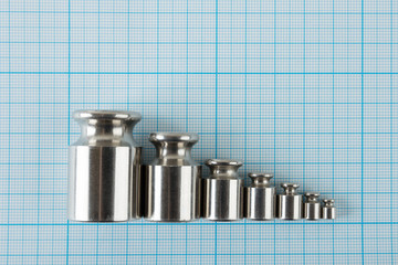 set of weights on graph paper