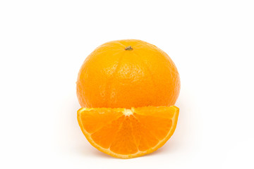 Orange fruit isolated on white background
