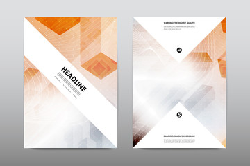 Brochure layout template flyer design vector, Magazine booklet cover abstract background