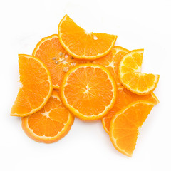Orange fruit isolated on white background