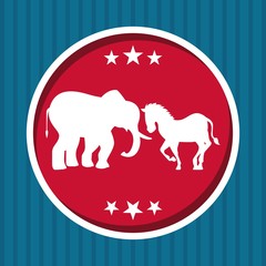 US presidential voting concept vector illustration design